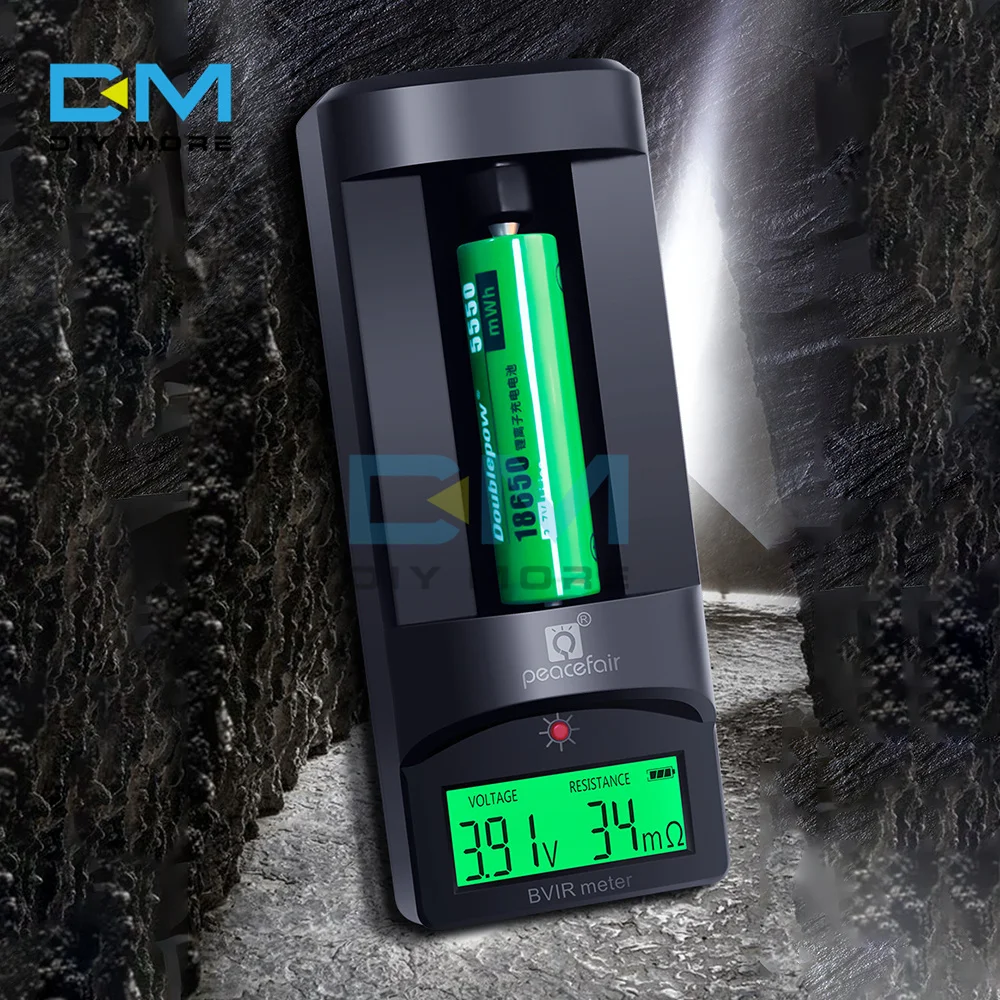 

3,7 в 1000 мАч цифровой дисплей тестер напряжения батареи внутреннего сопротивления 0 ~ 999mΩ универсальная 18650 литиевая батарея AA AAA Обнаружение