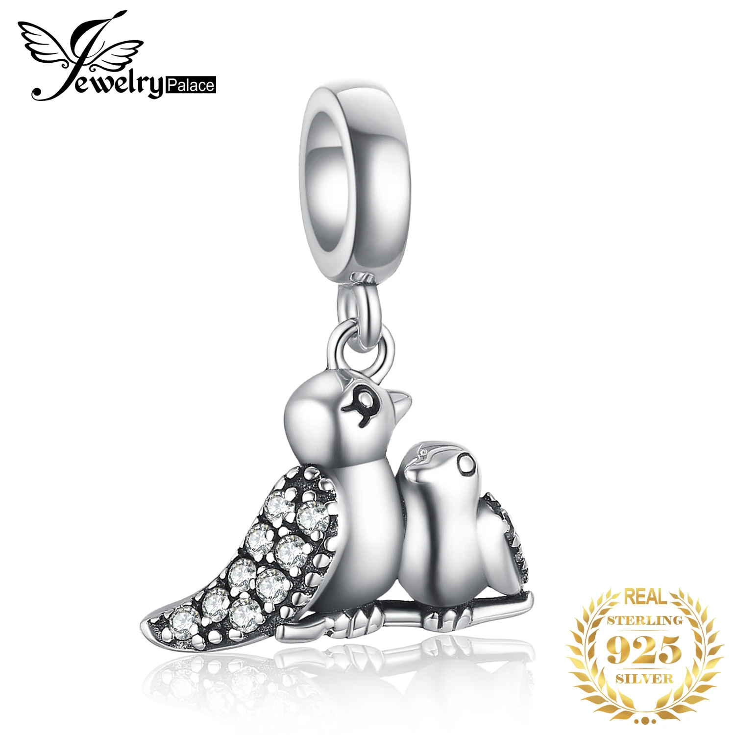 JewelryPalace 925 пробы серебро кубического циркония природа элегантность птица ветка