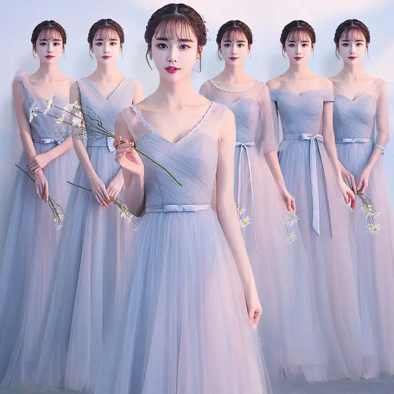 

2021 FENTEFEN высококачественные серые и розовые тюлевые настоящие платья с V-образным вырезом платья для подружек невесты