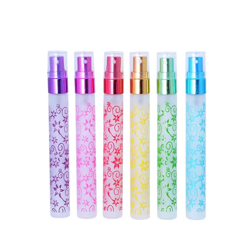 Многоцветный 10 мл уникальная печать мини распылитель стеклянный спрей флаконы