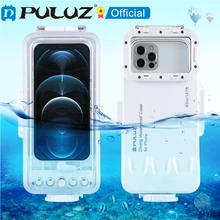 PULUZ 45m/ 147ft Waterproof Diving Housing Photo Video Taking Underwater Cover Case for iPhone/ Galaxy/ Huawei with OTG Function