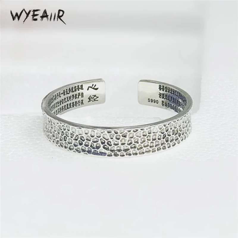 WYEAIIR Ретро черный горошек тайский серебряный Sutra Классический 925 пробы серебряные
