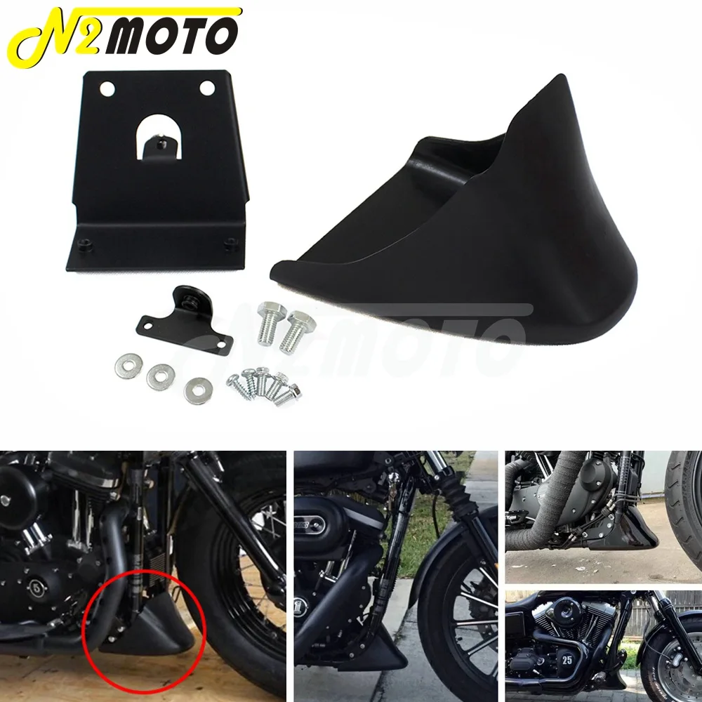 Air Dam Chin обтекатель крыло нижний передний спойлер Крышка для Harley XL883 XL883L XL1200C XL1200N