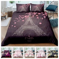 new pattern 3d digital eiffel tower printing duvet cover set 1 quilt cover 12 pillowcases single twin double full queen king