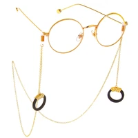 fashion geometric circle pendant glasses chains eyeglasses sunglasses spectacles metal chain holder lanyard necklace