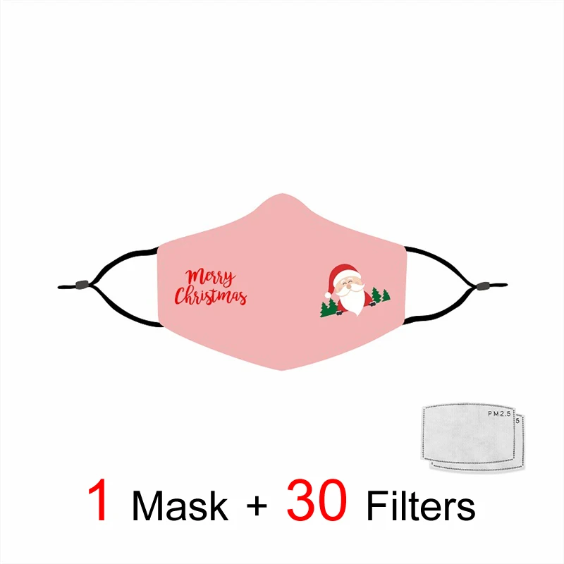 

3D Print Christmas Trees Nowman Mask Kids Face Masks Embroidery Reusable Washable Breathable Adjustable Mouth Cover