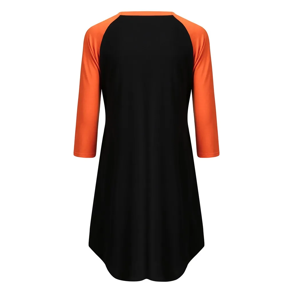 

Halloween Maternity 3/4 Sleeve Pumpkin Printed Nursing Dress For Breastfeeding Christmas Ropa De Mujer Zwangerschaps Kleding New