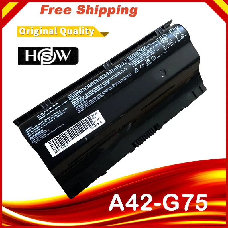 

HSW New 8 CELLS LAPTOP BATTERY for ASUS G75 Series A42-G75 G75VW G75VX G75 3D G75V 3D Series fast shipping