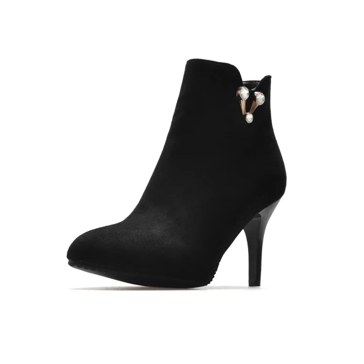 Большие размеры 13 14 15 16 модные ботинки с металлической декоративной боковой