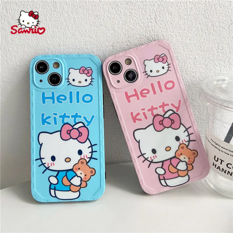 

Sanrio Hello Kitty Cartoon Silicone Phone Case for iPhone13 13Pro 13Promax 12 12Pro Max 11 Pro X XS MAX XR 7 8 Plus Cover