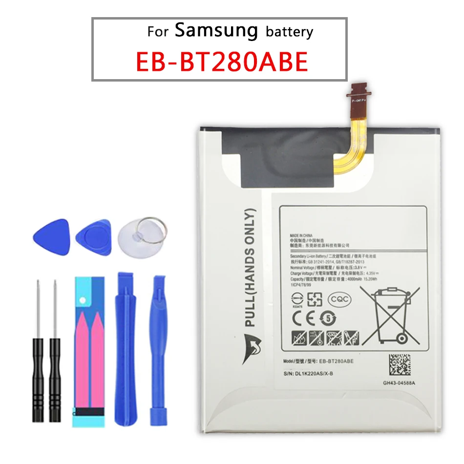 Замена для samsung батареи Galaxy Tab A 7 0 SM T280 T285 Подлинная батарея планшета EB BT280ABE 4000