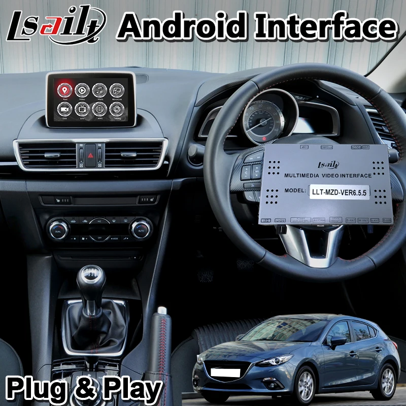 GPS навигатор Lsailt Android мультимедийный видеоинтерфейс для Mazda 3 2014 2020 года с