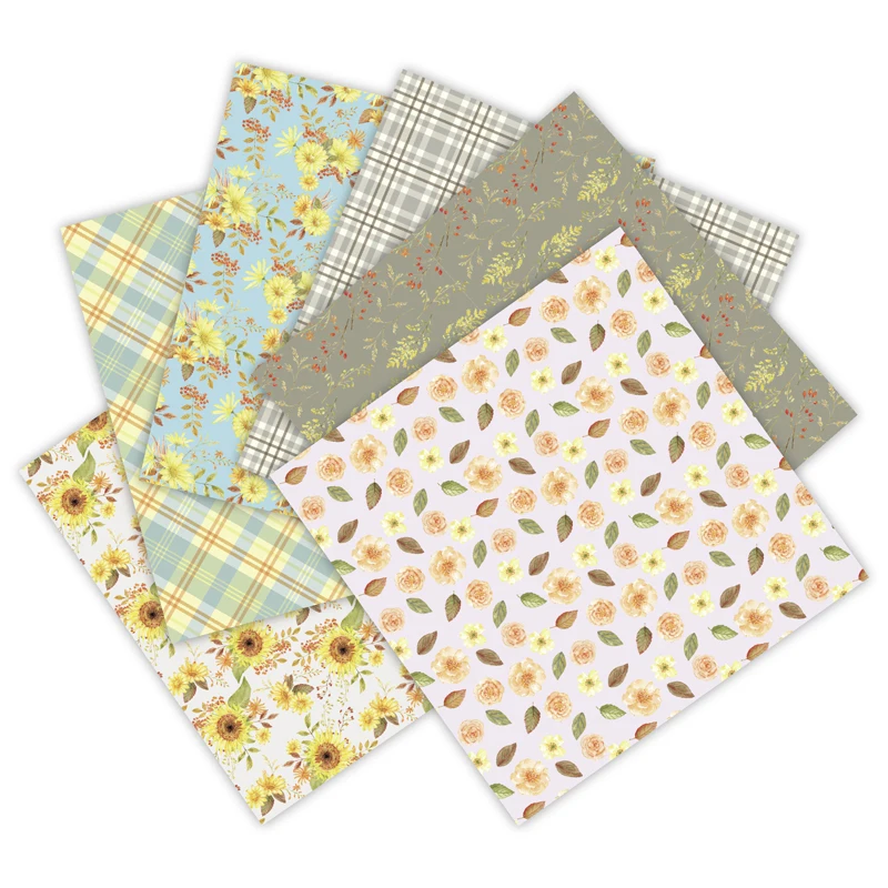 

ZLDECOR 12pcs 6" Single-side Printed Autumn is Here pattern creative papercraft art paper handmade scrapbooking kit set books