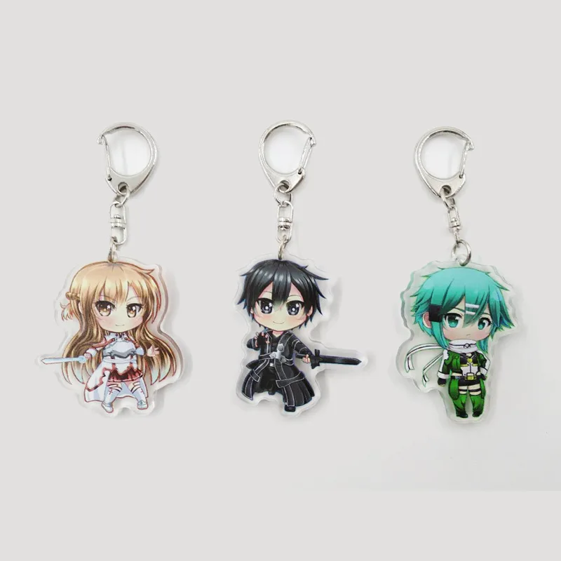 Акриловая фигурка брелки аниме Kirigaya Kazuto Yuuki Asuna Shinozaki Rika Ayano Keiko Yui кулон 5 см|Игровые