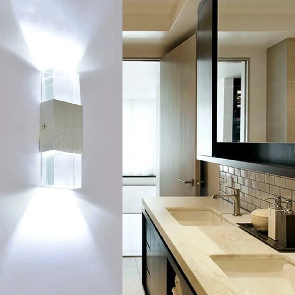 Внутренний светодиодный настенный светильник прозрачная акриловая лампа с