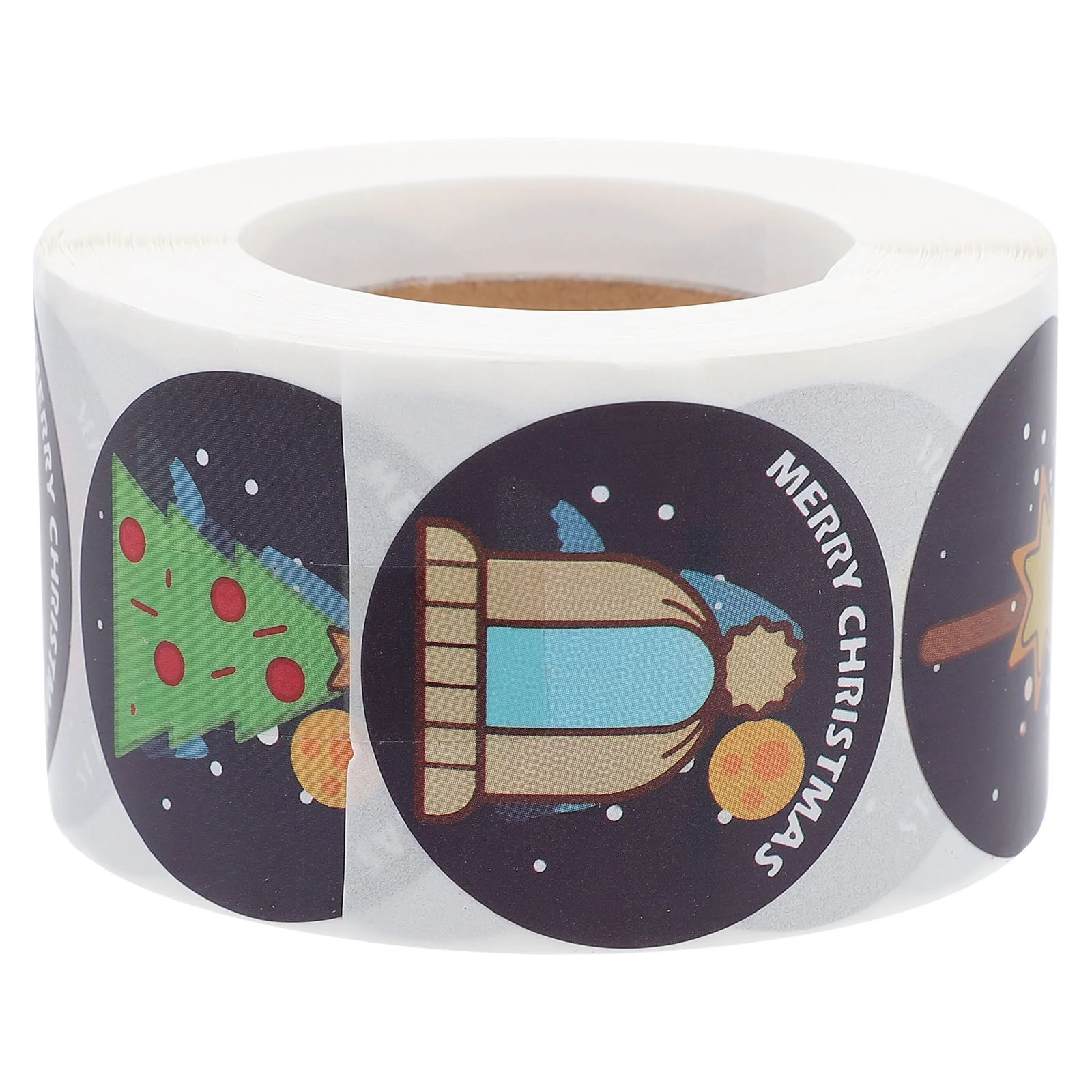 

1 Roll Xmas Labels Scrapbooks Stickers Baking Labels Round Sealing Stickers