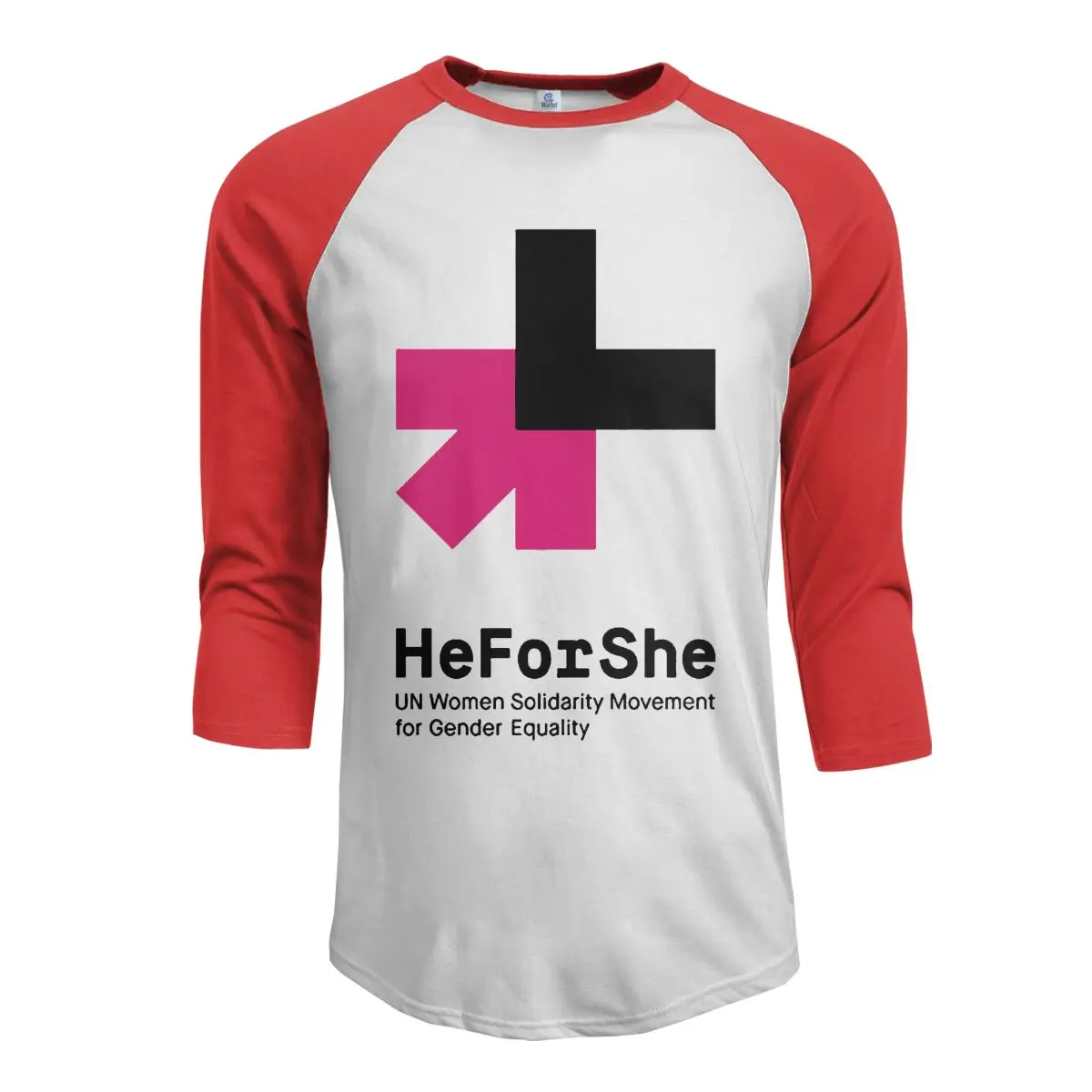 Мужская Бейсбольная Футболка Heforshe UN с рукавом 3/4 мужская женская солидарная