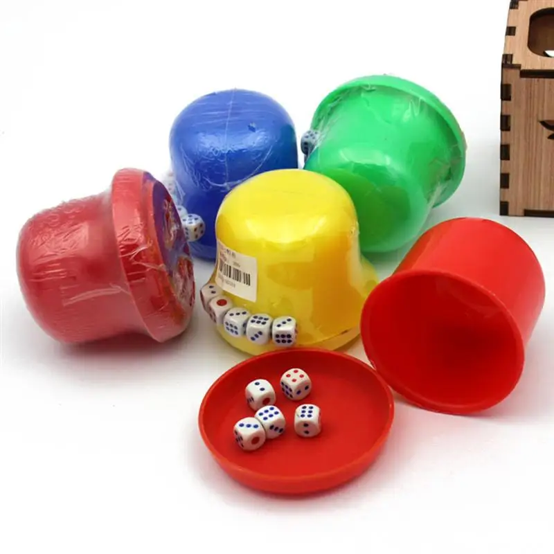 1 набор случайных чашек для кубиков прочная коробка с кубиками крышкой поддона