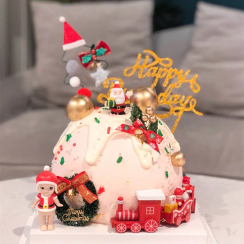 Маленький поезд деревянные украшения для дома Рождественский Декор Рождество 2020