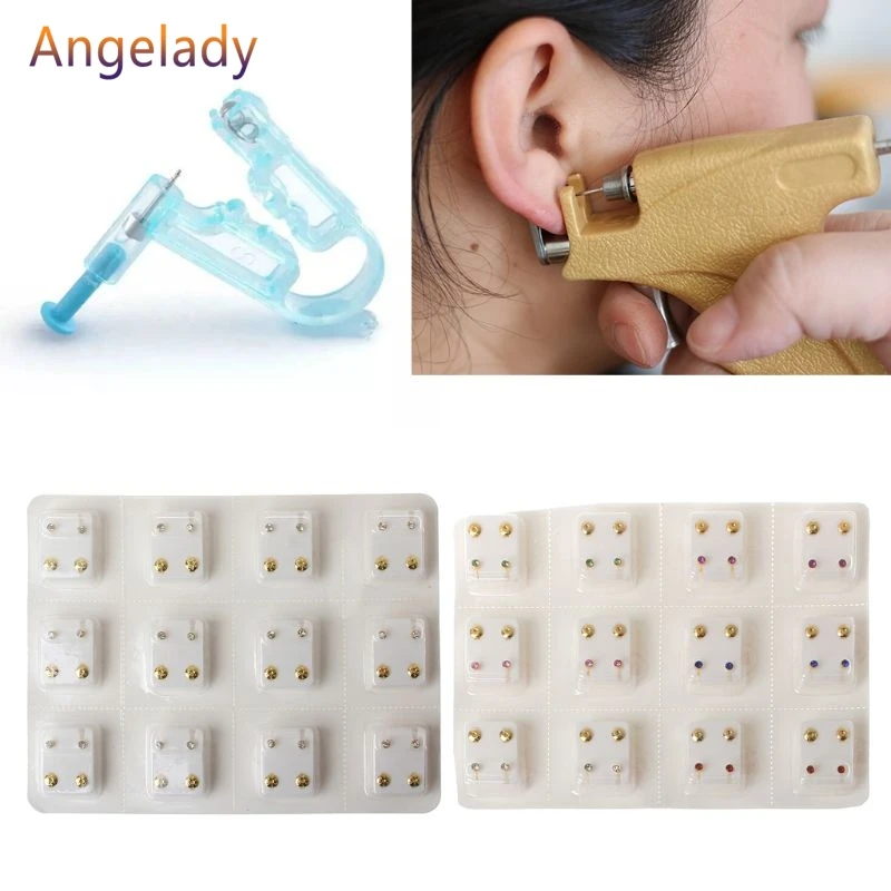 Серьги гвоздики золотистые гипоаллергенные Для Пирсинга Ушей 3 мм 12