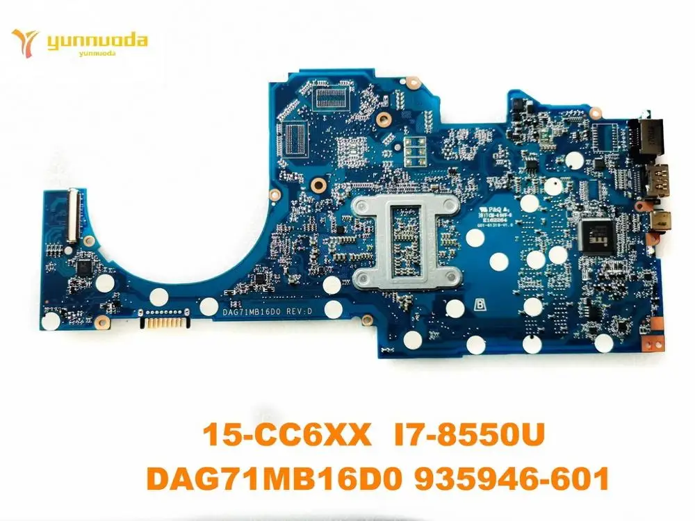 Оригинал для ноутбука HP 15-CC6XX материнская плата I7-8550U DAG71MB16D0 935946-601 протестирована