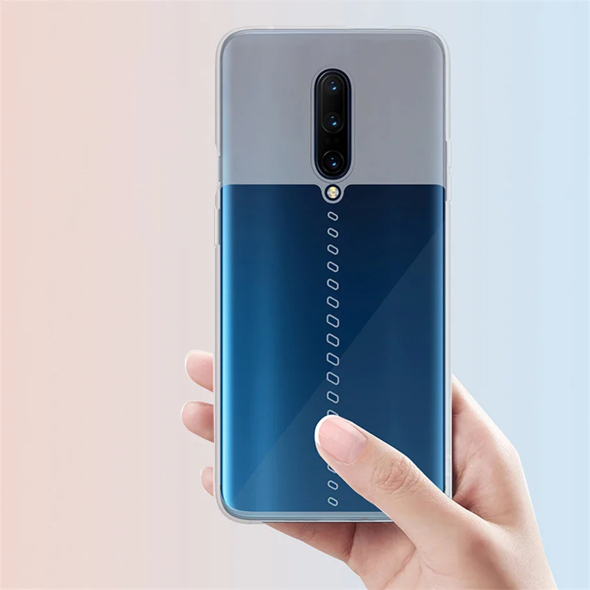 Чехол для Oneplus 7 Pro прозрачный мягкий Силиконовый противоударный чехол с полным