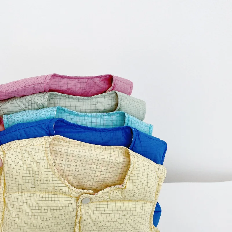 

2020 Brand Children's Sleeveless Jacket Winter Ultralight Down Cotton Vest Boy Girls Slim Vest Children Windproof Warm Waistcoat