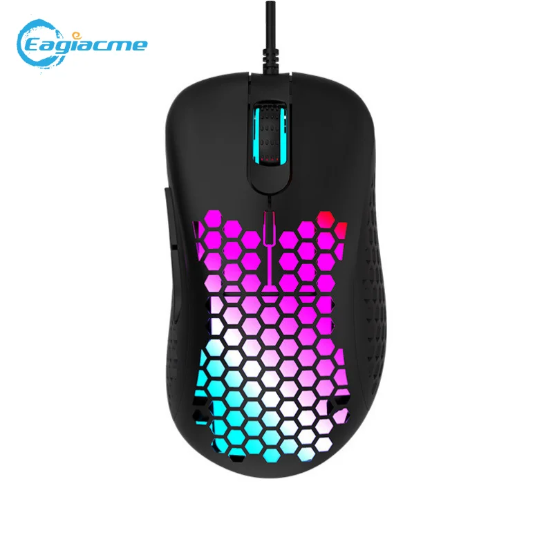 

Игровая мышь Eagiacme, USB, проводная, с RGB-подсветкой, регулируемая, точек/дюйм