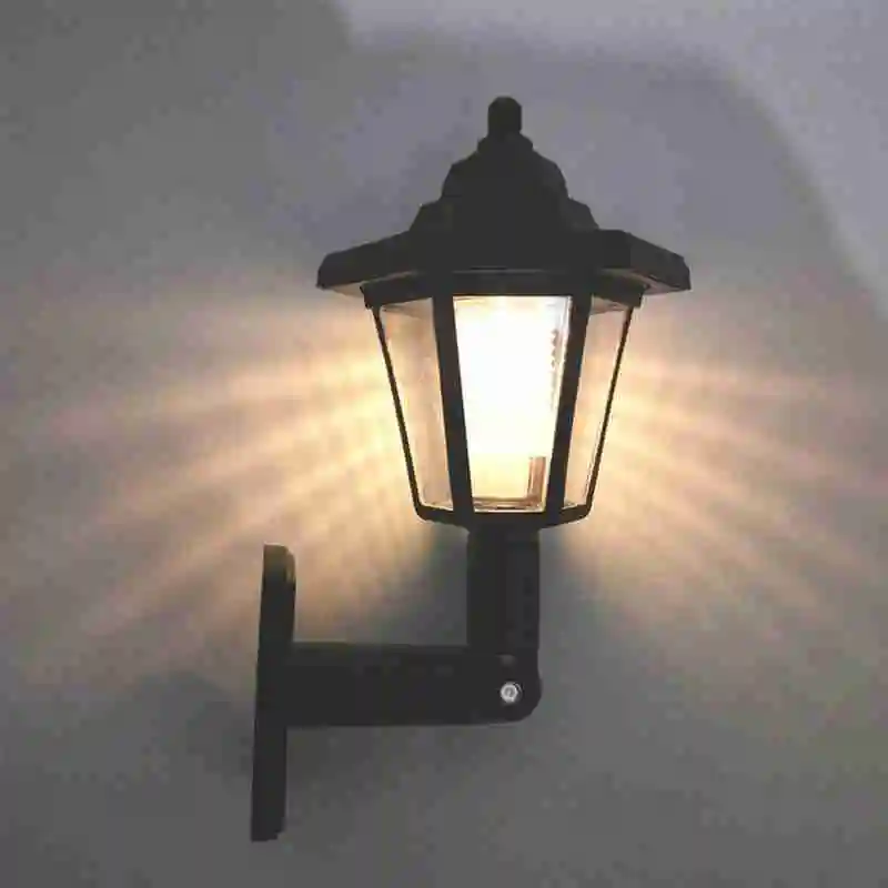

Garden Lights Door Light LED Solar Powered Wsll Lanterns hexagonal decoration Patio Outdoor Lamp Auto-sensing Light Garden Decor