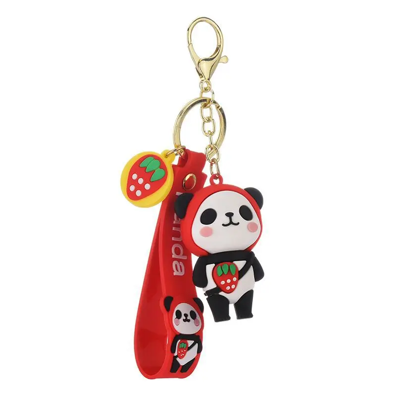

JOYLOVE Cute Fruit Panda Keychain Cartoon Creative Pendant Key Chain Net Red Couple Schoolbag Pendant Gift Wholesale