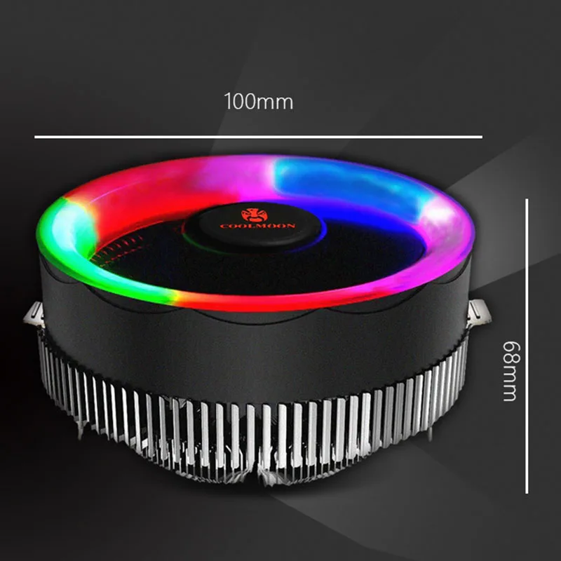 Кулер для процессора COOLMOON CAIYUEQ2 с RGB-подсветодиодный кой 12 В |