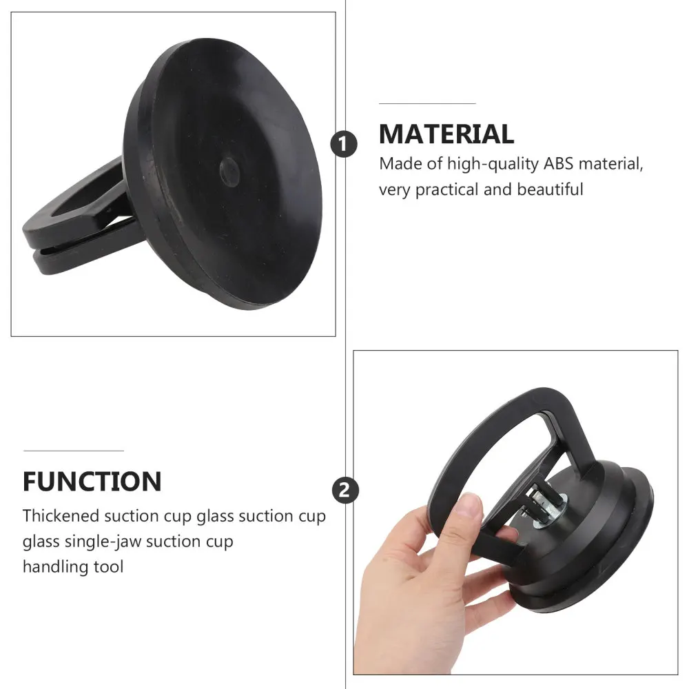 

1Pc Practical Sucker Single Jaw Ceramic Tile Suction Cup Glass Gripper Black