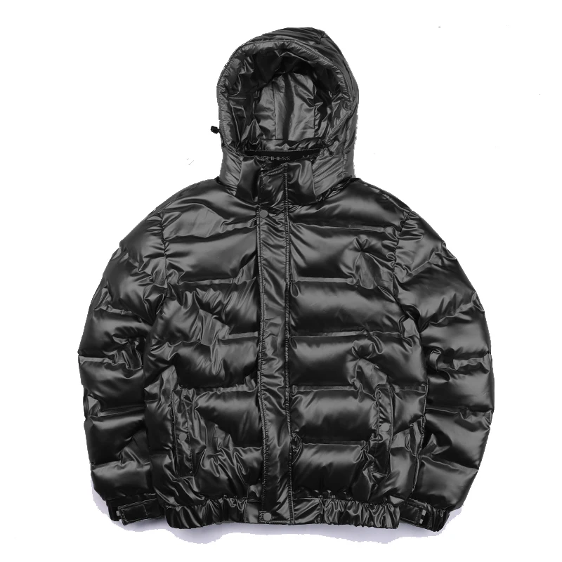 2020 теплая Толстая Серебристая черная блестящая пузырьковая куртка зимнее пальто