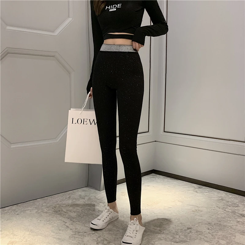 Леггинсы женские в рубчик для фитнеса удобные облегающие брюки из хлопка и