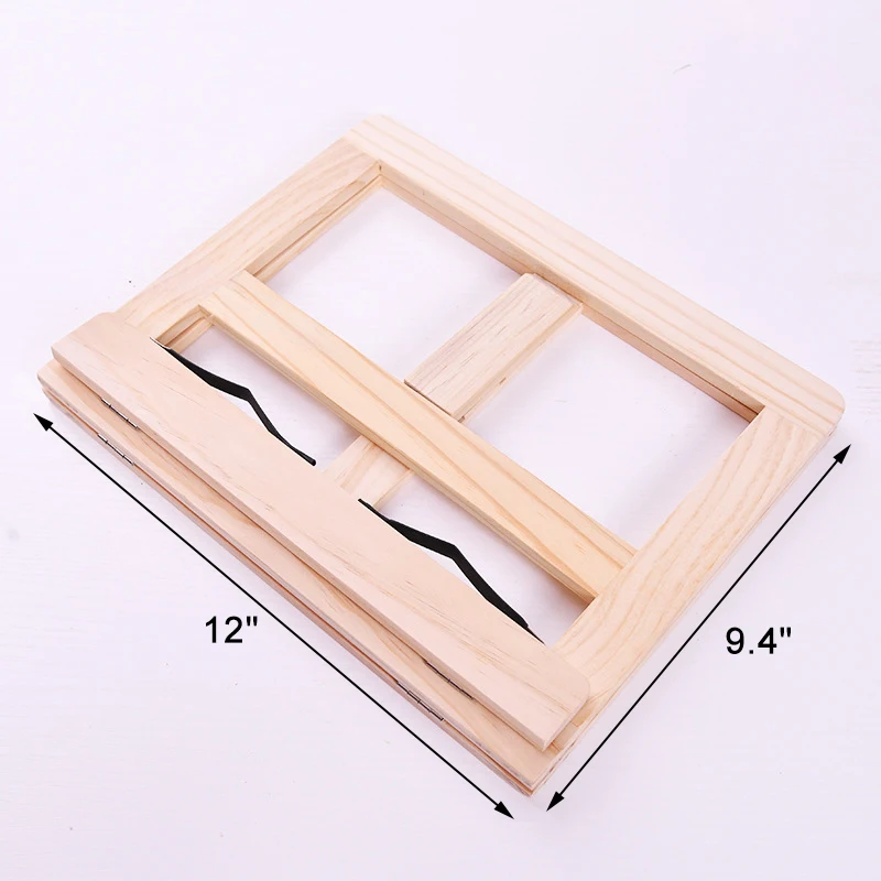 

Folding Wooden Frame Reading Bookshelf Bracket Book Reading Bookend Tablet PC Support Drawing Easel Music Stand Wood Table