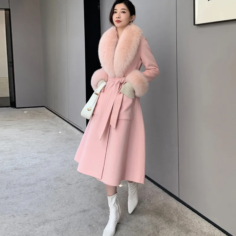 Темпераментное шерстяное пальто для женщин осень-зима 2022 новая тонкая куртка