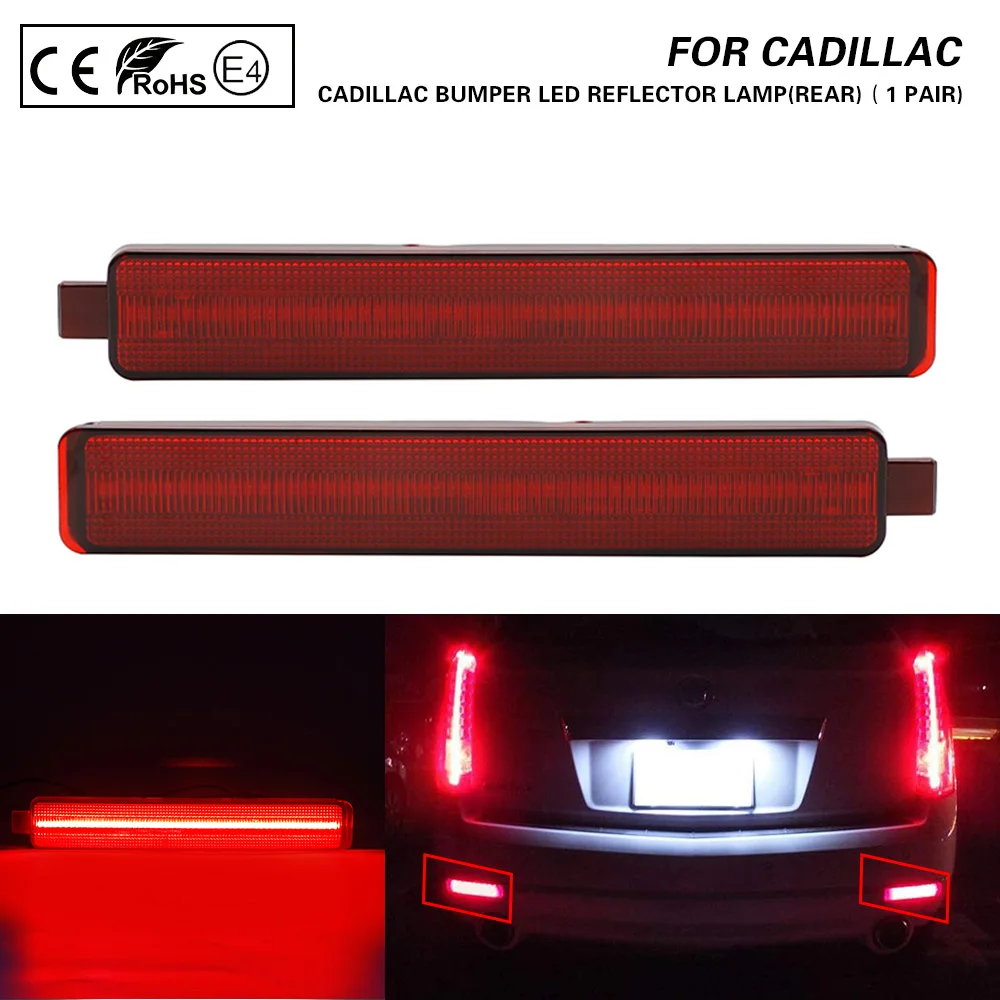 

2XFor Cadillac CTS CTS-V Buick Enclave Chevy Equinox Trailblazer GMC Acadia Pontiac Sunfire Rear Bumper LED Reflector Light Lamp