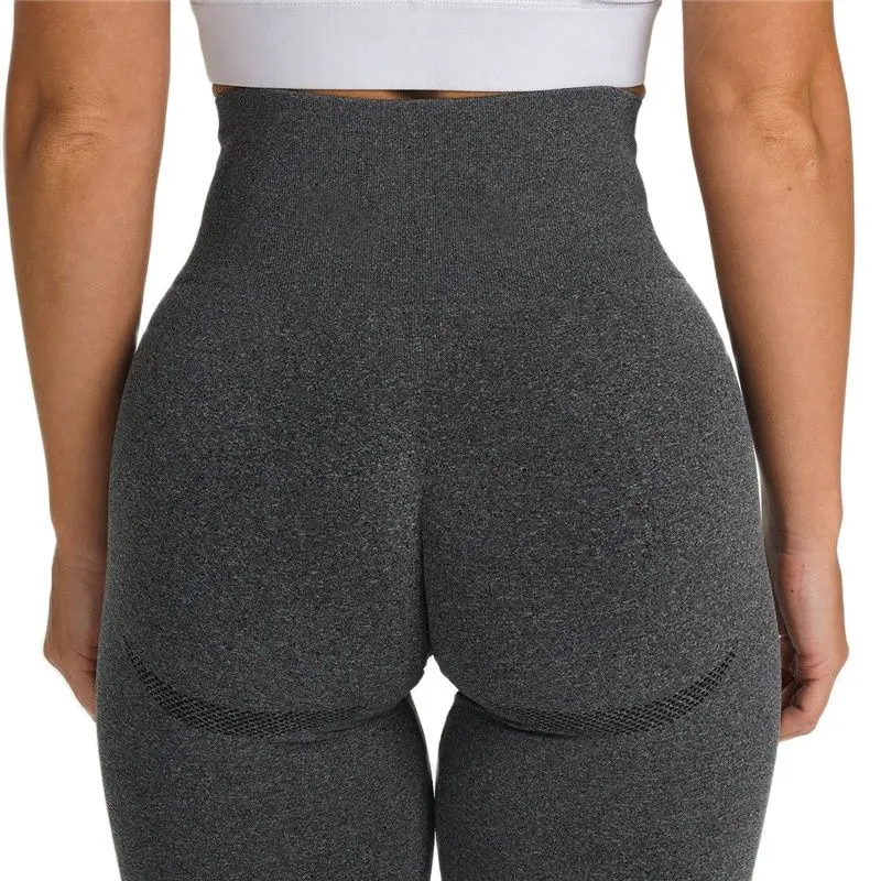 

Summer Women's High Waist Shorts Vital Solid Striped Seamless Yoga Shorts Sexy Biker Shorts Points Up Workout Gym Leggings