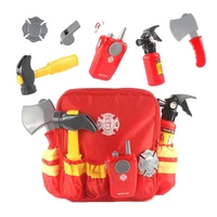 liberty imports 7 pcs fireman gear firefighter costume role play toy set for