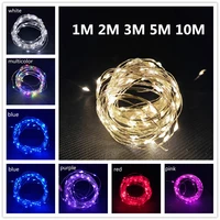 1pc 1m2m3m10m copper wire garland led light for holiday party decoration fairy string light wedding decoration for home decor