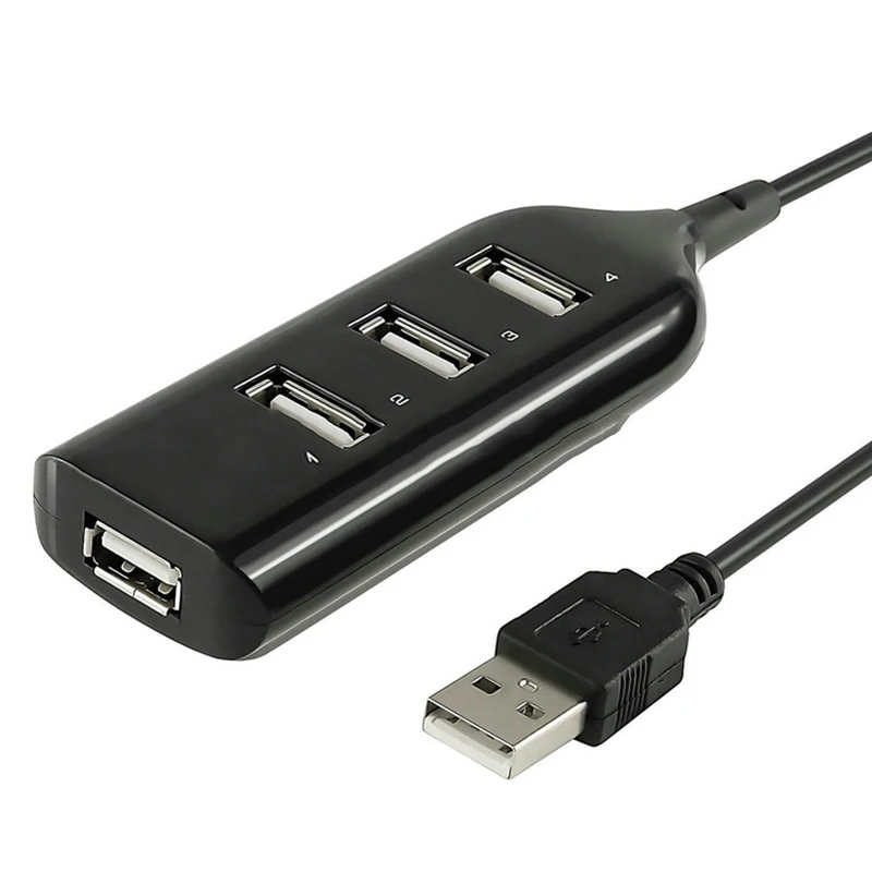 1 шт. высокоскоростной 4 портовый USB разветвитель 480 Мбит/с|4 port usb 2.0|usb splitterhub |