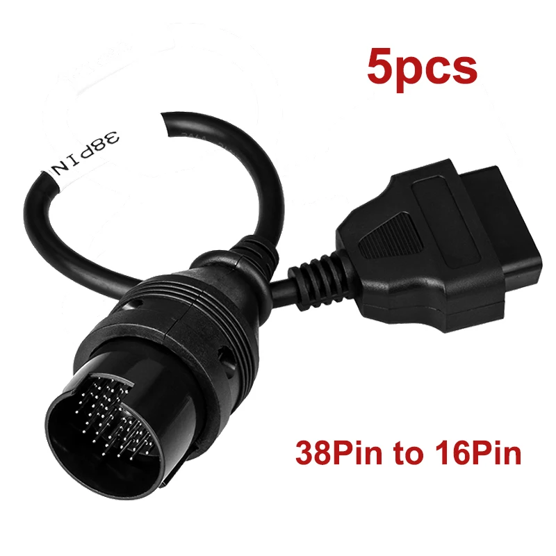 5pcs OBD 2 II Cable For IVECO 38Pin obd 16 Pin Connector Car Interface Trucks Diagnostic Tool Car-detector | Автомобили и