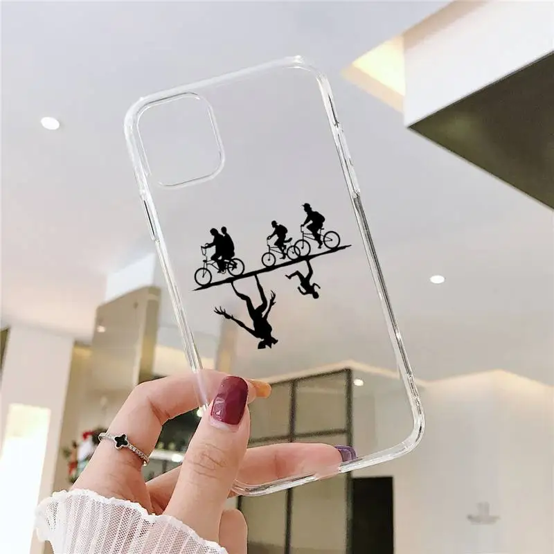 

Stranger things tv show Phone Cases Transparent soft For iphone 5 5s 5c se 6 6s 7 8 11 12 plus mini x xs xr pro max