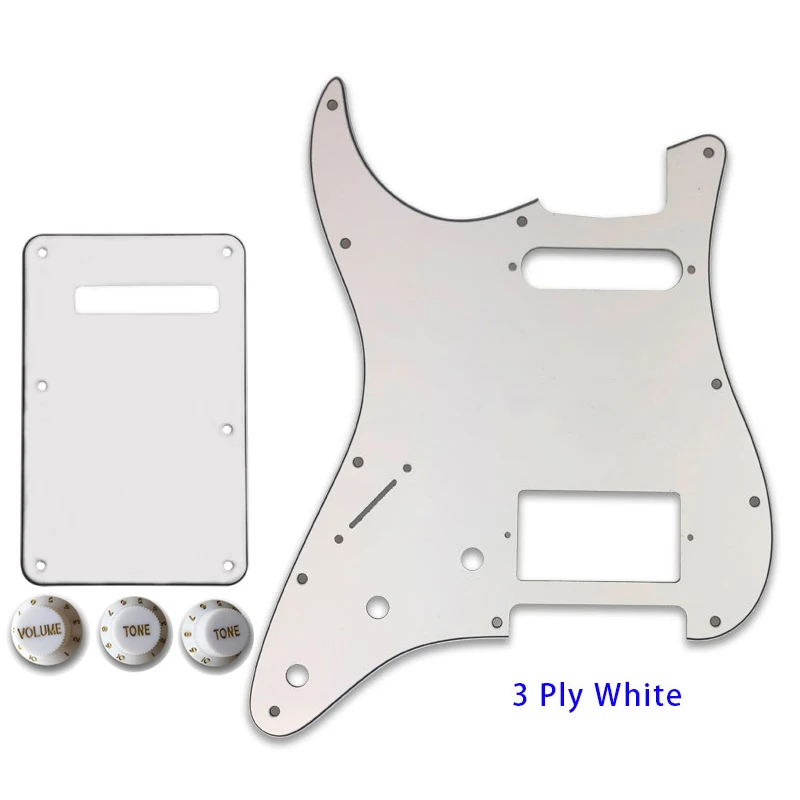 Guitar Parts For Left Handed USA Strat 72' 11 Screw Hole Standard PAF Humbcker Hs Guitar Pickguard & Back Plate & Control Knob enlarge
