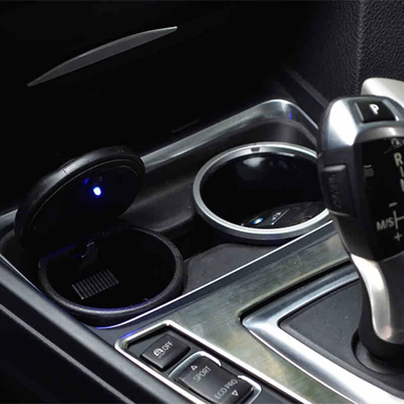 

Car LED ashtray garbage coin storage cup for Suzuki Swift SX4 Mitsubishi ASX Lancer Outlander Pajero Hyundai Solaris ix35 i30
