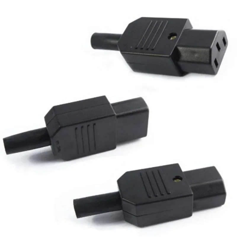 Новое поступление 250V/10A черный 3 булавки IEC 320 C C13 гнездовой разъем проводов