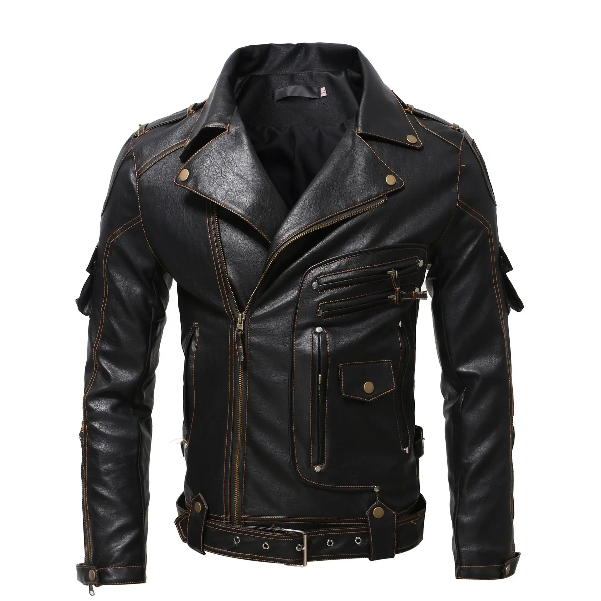 

New Top Men Clothing Men Genuine Cowhide Leather Jacket Short Casual Jacket Top Autumn Coat Mens Ropa De Hombre