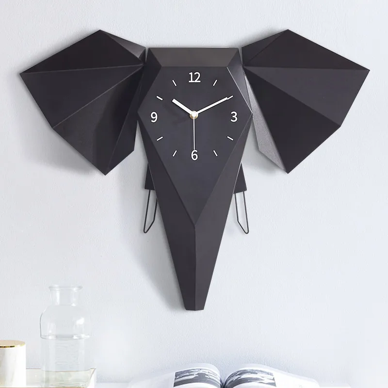 Слон немой настенные часы для гостиной большие северные личность творчески