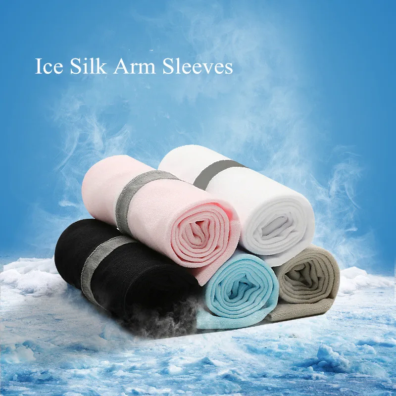 Шелковые нарукавники для мужчин женщин защита от солнца ультрафиолета бега езды