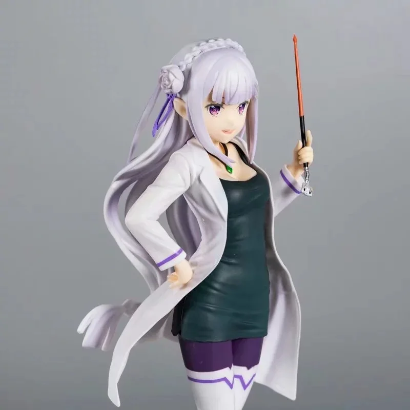 

Re Zero Starting Life In Another World High School Anime 1/7 Scale Teacher Ver. Emilia Action Figure PVC Collectible Model Toy